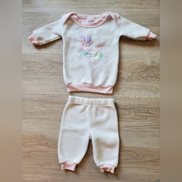 Vintage Small Steps Newborn 3-6Mo Baby Girl 2 Piece Goose Outfit - Picture 3 of 9